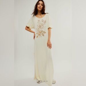 Free People Cream vintage souls Maxi Dress